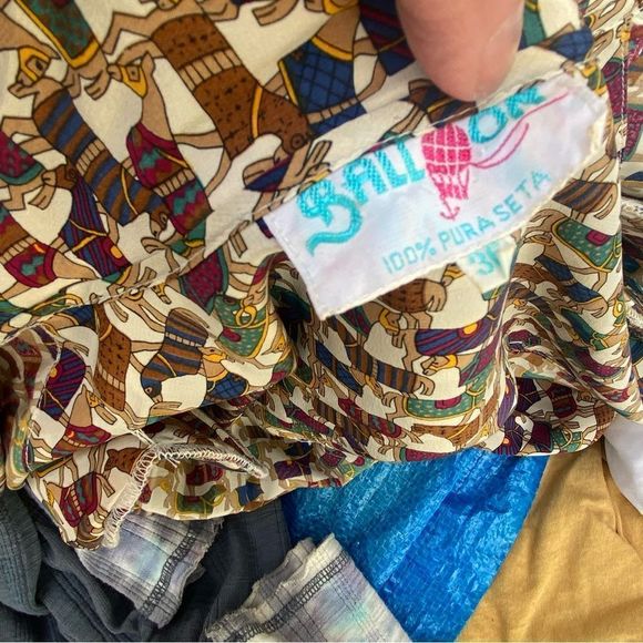 Vintage horse print 100% button down shirt size EU 36 size 6 US - Picture 3 of 11